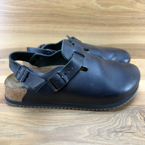 Birkenstock Boston Tokio Super Grip Clogs Womens 6 W EU 37 Black Leather - Picture 5 of 11